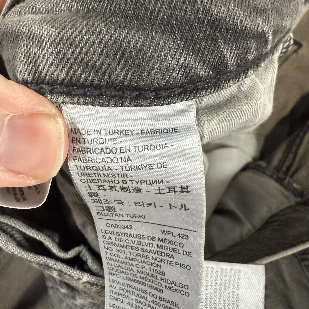 Levi's Jeans Mens 30x32 (Fits 28x31) Gray 502 Regular Taper Premium‎ Stretch